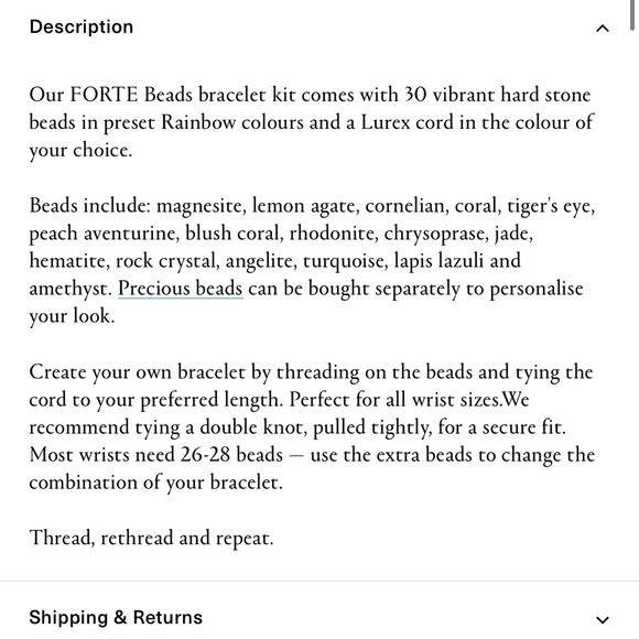 Carolina Bucci Forte Bead Bracelet - rainbow beads on gold cord with 18k tips! - Picture 4 of 4